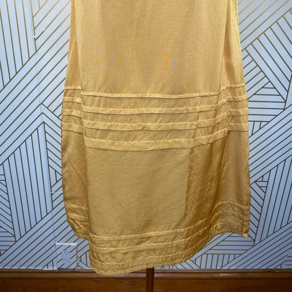 Marc Jacobs Mustard Yellow Silk Ruffle‎ Dress - Picture 4 of 8